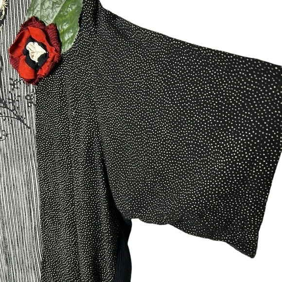 Vtg artsy floral top, oversized M,L,XL…,art to wear,unique ,80’s,preppy clueless - Picture 7 of 16